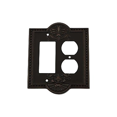Solid Brass Meadows Switchplate - Timeless Bronze - Duplex/GFCI