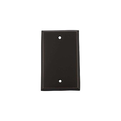 Solid Brass New York Switchplate - Timeless Bronze - Single Blank