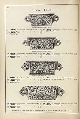 Antique Cast Iron Bin or Drawer Cup Pull by Sargent & Co. - Circa 1888