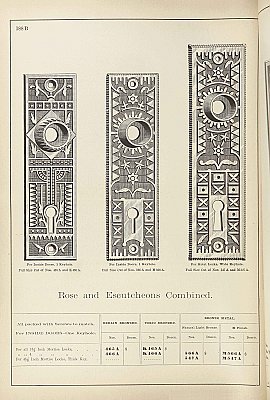 Antique Wrought Steel Door Set With Ebony Porcelain Knobs by Sargent & Co. - Circa 1888