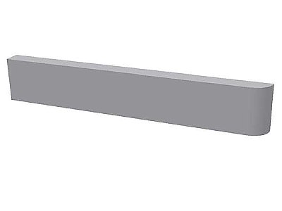 Flat Liner Ceramic Tile- Surface Bullnose Ceramic Tile- 1" x 6" - Many glazes available