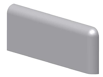 Down Corner Ceramic Tile - RIGHT- 2" x 6" - Many glazes available