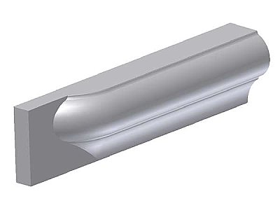 P-Cap Ceramic Tile Molding Ceramic Tile - End Stop - 1-1/2" x 6" - Left