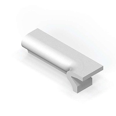 Smooth Top P-Cap Ceramic Tile Molding- Inside Corner Cove- 1-1/2" x 6"  - Right