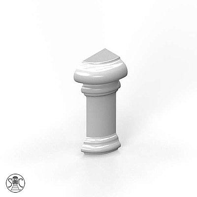 Victoria Cap Ceramic Tile - End Stop- 3" x 6" - Left
