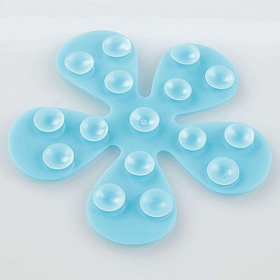 InterDesign Floral Plastic Non-Slip Safety Tub Treadz for Shower, Bathtub, 4" x 4" - Set of 8 - Multi-Colored