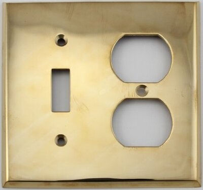 Polished Forged Unlacquered Brass Single Toggle/Duplex Switchplate