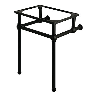 Kingston Brass Templeton 24-Inch x 20-3/8-Inch x 33-1/4-Inch Brass Console Sink Legs - Matte Black