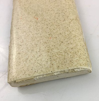 Antique Tan with Speckles Glaze Bathroom Sanitary Base Tile 6" x 2" Sold Each