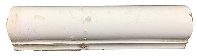 Antique "American Encaustic Tiling Company" White  P Cap Molding Accent Tile 5-7/8" x 1-1/2" x 1-1/4" Sold each