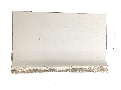 Antique White Crackle Glaze Subway 6" Sanitary Cove Base Bathroom Tile