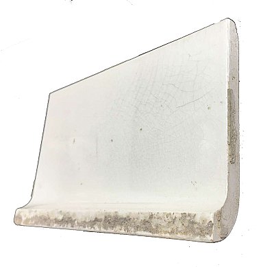 Antique White Crackle Glaze Subway 6" Sanitary Cove Base Bathroom Tile