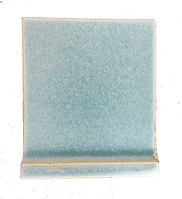 Antique Porcelain Hull Tile Co. Matte Glaze Light Blue Wall Sanitary Cove Base Bathroom Tile