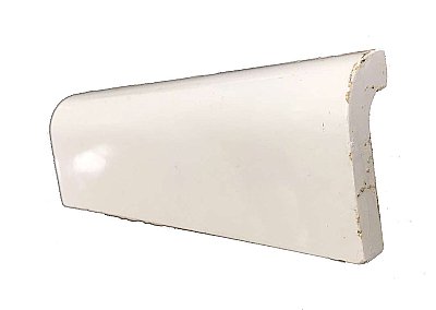 Antique Gloss White or Bone Mud Cap Molding Bathroom Tile 6"