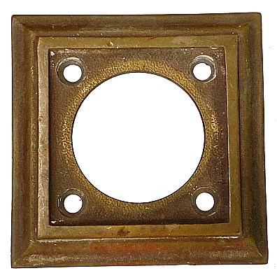 Antique Cast Bronze Cylinder Lock Collar Ring in "Athenian" Design by Yale & Towne Co. - Circa 1921
