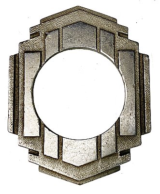 Antique Chrome Plated Cast Bronze Cylinder Lock Collar Ring by P. & F. Corbin - Circa 1920