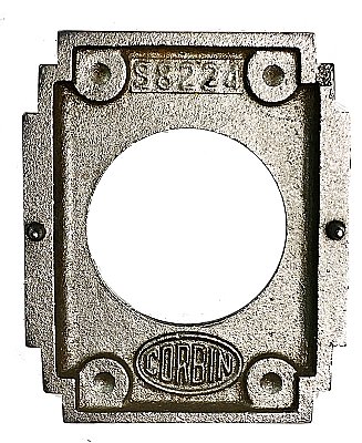 Antique Chrome Plated Cast Bronze Cylinder Lock Collar Ring by P. & F. Corbin - Circa 1920
