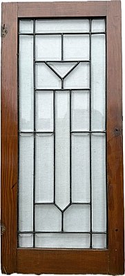 Pair of Antique Beveled Glass Cabinet Doors - Circa 1900