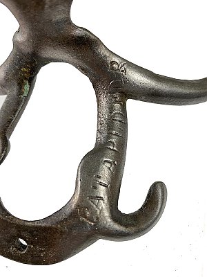 Antique Cast Iron Coat and Hat Hook - Circa 1890