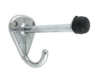 Vintage Chrome Coat Hook & Door Stop