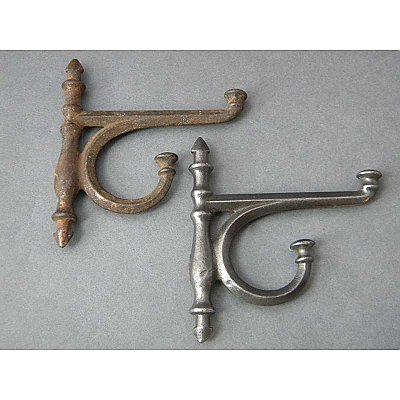 Pair of Antique Cast Iron Coat Hooks