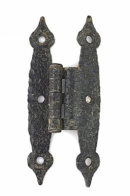 Antique Amerock Hammered Black Offset Cabinet Hinges - Sold Each