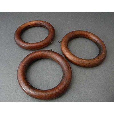 Antique Large Wood Curtain Rings (Sold Each)