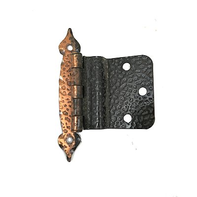 Antique Amerock Hammered Copper Cabinet Hinge 3/8" Offset - Sold Each
