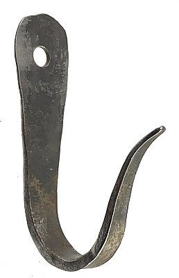 Antique Wrought Iron Wall Mount Hook - Circa 1800