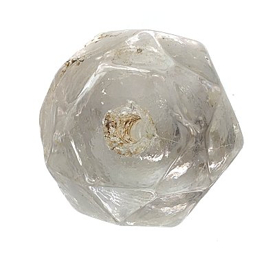 Antique Large Faceted Empire Style Glass Cabinet Knob