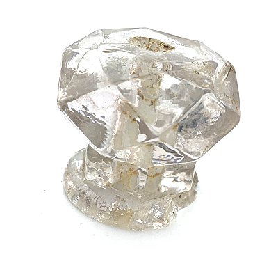 Antique Large Faceted Empire Style Glass Cabinet Knob