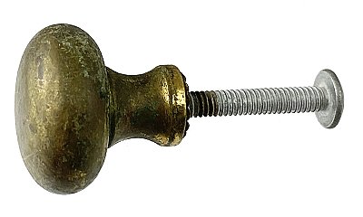 Antique Brass Cabinet Knob - Circa 1930