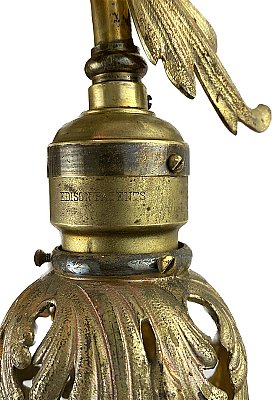 Antique French Renaissance 6-Arm Ceiling Light Fixture with Gilded Finish - Circa 1910
