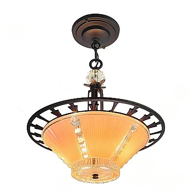 Antique Ceiling Light Fixture - Circa 1930