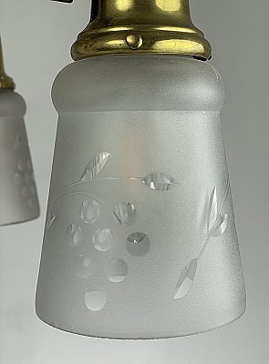 Vintage Brass 3-Light Pan Ceiling Light Fixture - Circa 1980