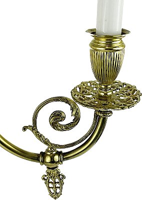 Antique Brass Gas & Electric Combination Ceiling Light Fixture - Circa 1890