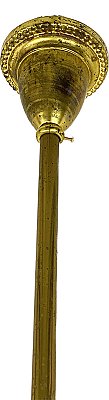 Antique 2-Light Brass Early Electric Ceiling Light Fixture - Circa 1890