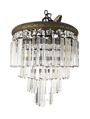Antique Brass Wedding Cake Crystal Chandelier