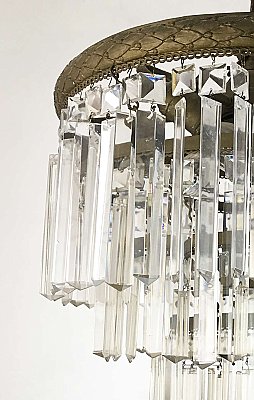 Antique Brass Wedding Cake Crystal Chandelier