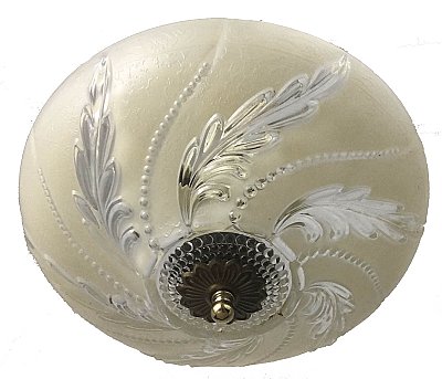 Antique Porcelain Ceiling Light Lantern Fixture - Circa 1930