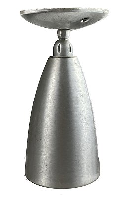 Antique Brushed Aluminum Mid-Century Modern Ceiling Light Fixture - Circa 1950