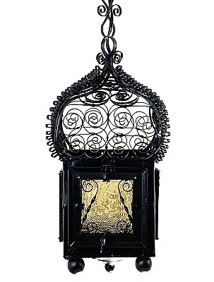 Antique Venetian Iron Ceiling Light Fixture by R. Williamson - Circa 1902