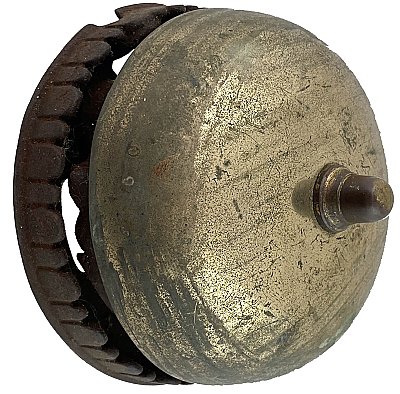 Antique Bronze Mechanical Door Bell - Circa 1878