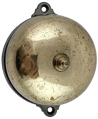 Antique Bronze Mechanical Door Bell - Nonfunctioning - Circa 1872