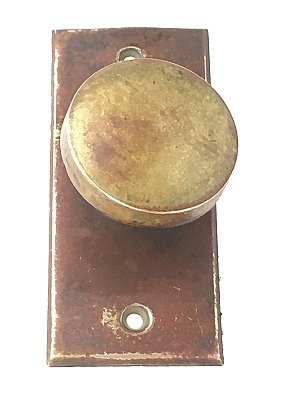 Antique Cast Bronze Door Bell Turn By Reading Hardware - Circa 1900