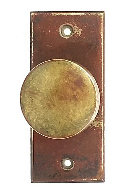Antique Cast Bronze Door Bell Turn By Reading Hardware - Circa 1900