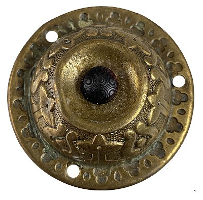 Antique Wrought Bronze Aesthetic Doorbell - Circa 1890