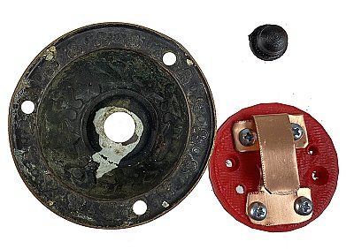 Antique Wrought Bronze Aesthetic Doorbell - Circa 1890