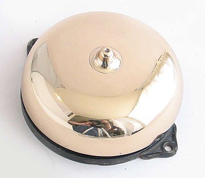 Antique Large Bronze and Iron Mechanical Door Bell - Circa 1875