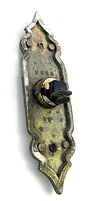Vintage Hammered Nickel Door Bell Casing Only